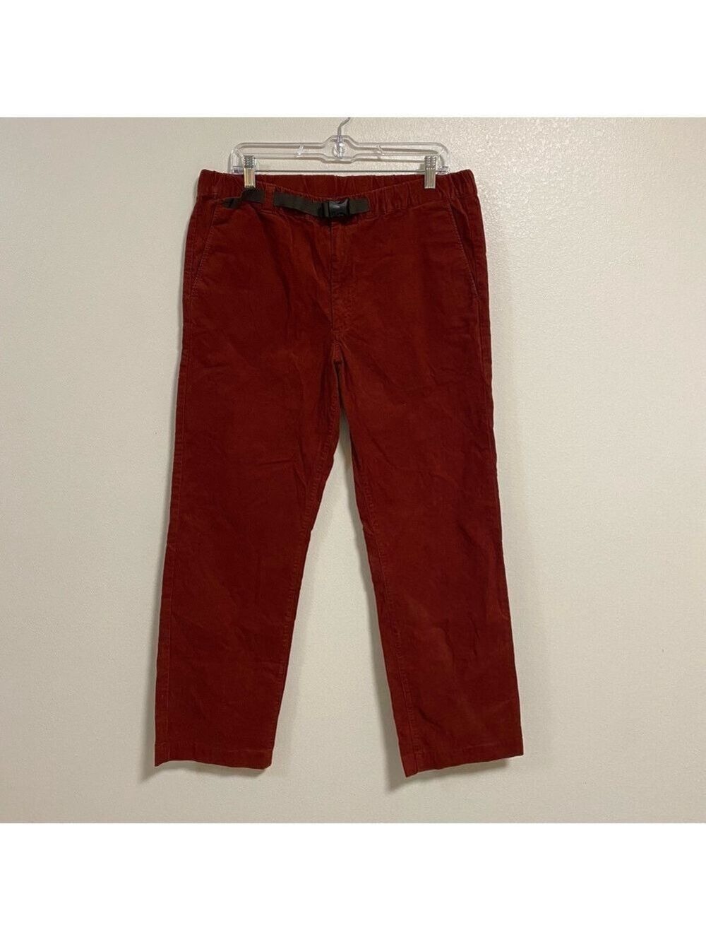 Uniqlo Pants Men's Size Large (33) Rust Corduroy Casual Straight leg Pants